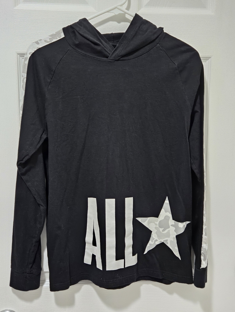 Converse Black Long Sleeved Tee with White Logo Print